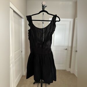 Women’s Free People Black Knee-Length Dress with Scoop Neckline & Semi Backless